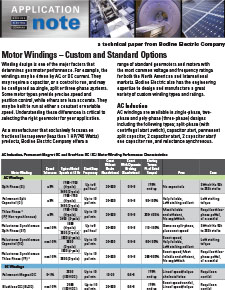 Motor Windings – Custom and Standard Options