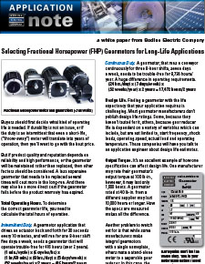 Selecting FHP Gearmotors for Long-Life Applications