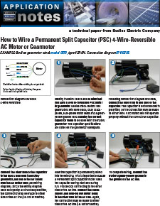 How to Connect a 4-Wire Reversible AC Motor or Gearmotor (and T-box)