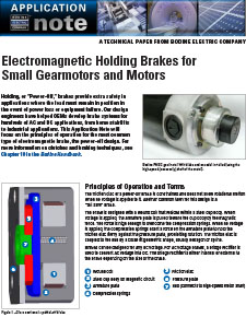 Electromagnetic Holding Brakes for FHP Gearmotors